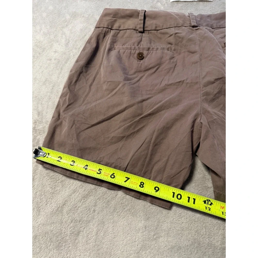Talbots Chino Shorts Womens Size 6 Brown Cotton Stretch Casual Z646